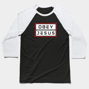 Obey Jesus | Christian Typography Baseball T-Shirt